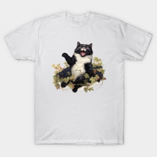 Berrylicious Retro Whiskers: Kitschy Cats and Sweet Berries T-Shirt